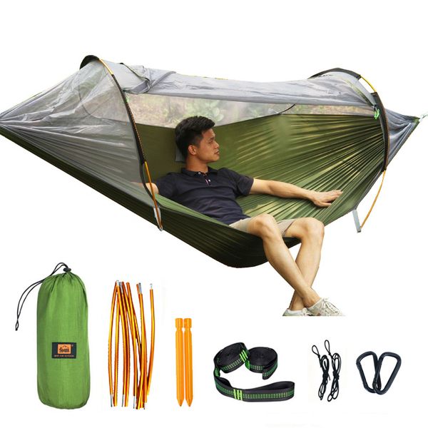 amazon aluminum pole self-supporting anti-mosquito hammock. high-strength parachute cloth hammock. 270x140cm
amazon aluminum pole self-supporting anti-mosquito hammock. high-strength parachute cloth hammock. 270x140cm