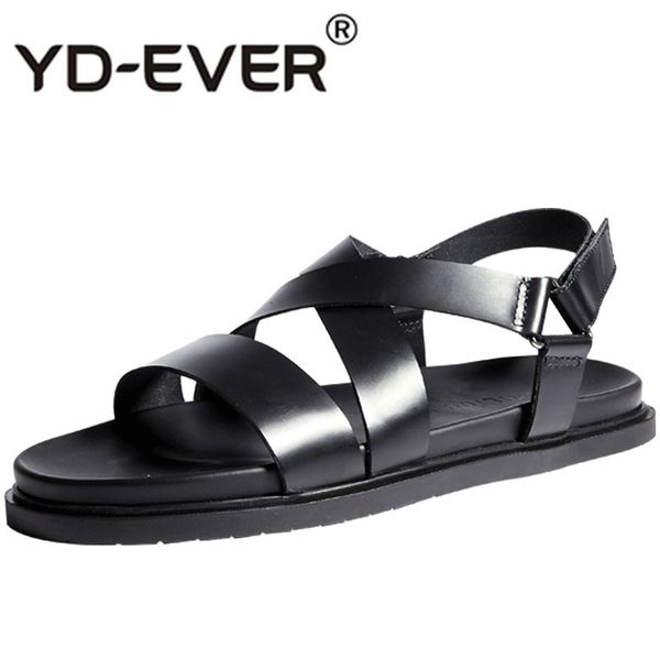 men buckle sandals genuine leather fashion platform sandals casual gladiator rome outdoor open toe shoes, Black
men buckle sandals genuine leather fashion platform sandals casual gladiator rome outdoor open toe shoes, Black