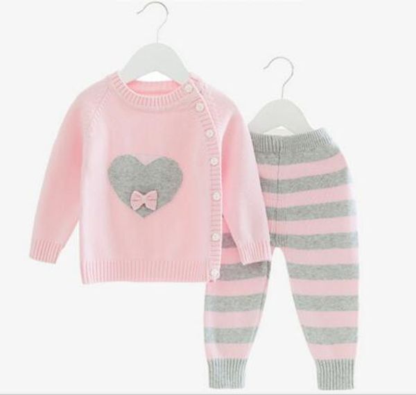 boutique girl knitted two piece sets round collar pink knitted long sleeve pullover + stripped pants baby girl spring fall clothing sets, White
boutique girl knitted two piece sets round collar pink knitted long sleeve pullover + stripped pants baby girl spring fall clothing sets, White