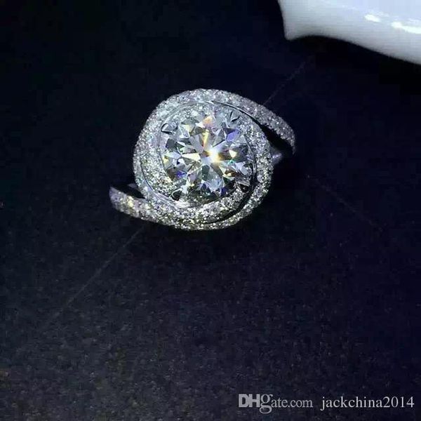 Pave Luxury Jewelry Creative spin 925 Sterling Silver Gemstones White Topaz CZ Diamond Wedding Engagement Finger Ring for Women Gift Sz5-11
Pave Luxury Jewelry Creative spin 925 Sterling Silver Gemstones White Topaz CZ Diamond Wedding Engagement Finger Ring for Women Gift Sz5-11