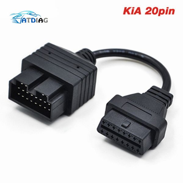 

2018 for kia sportage diagnostic cable obd 20 pin to obd 2 16pin car diagnostics adapter 20 pin for kia 20pin obd2 car connector