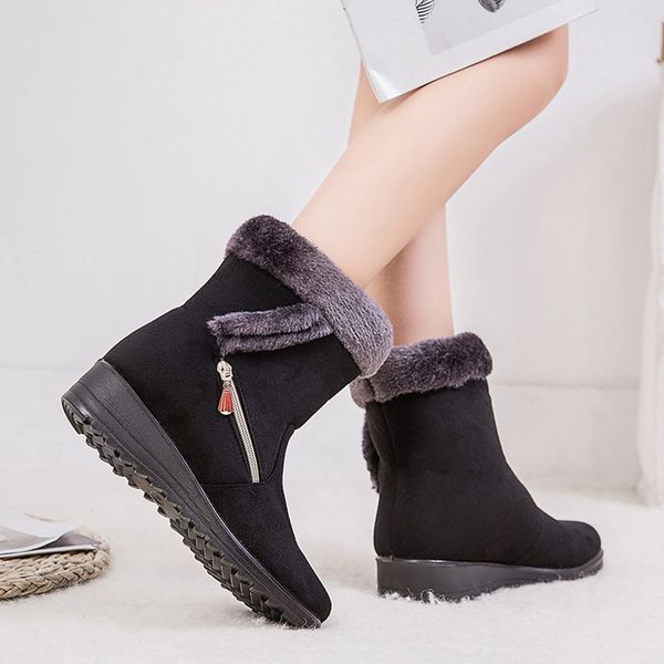 sagace women boots snow new boots ankle winter short zipper waterproof footwear solid zipper warm plush shoes woman bootie #45, Black
sagace women boots snow new boots ankle winter short zipper waterproof footwear solid zipper warm plush shoes woman bootie #45, Black