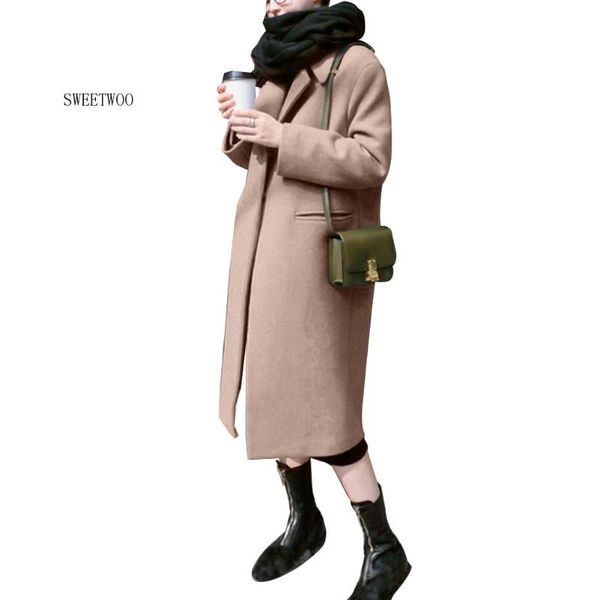 women winter solid color lapel collar thicken slim long trench coat warm mid-length thick windbreaker coat solid color, Black
women winter solid color lapel collar thicken slim long trench coat warm mid-length thick windbreaker coat solid color, Black