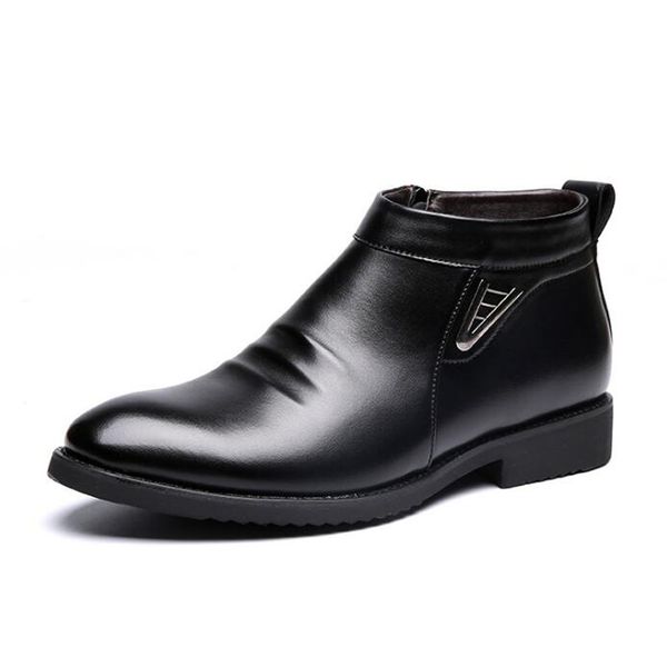 new fashion men winter shoes solid color snow boots plush inside antiskid bottom keep warm boots h285, Black
new fashion men winter shoes solid color snow boots plush inside antiskid bottom keep warm boots h285, Black