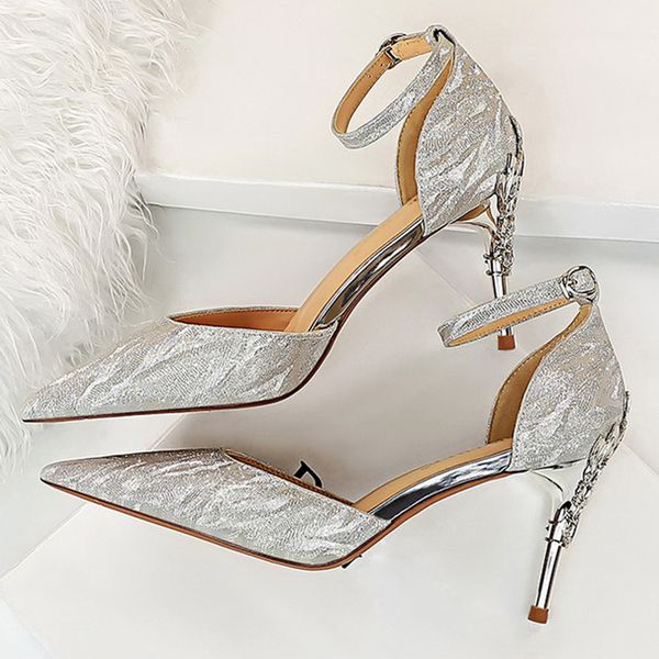2020 women 7cm 9.5cm high heels glitter strap sandals lady stripper sequins gold silver wedding bridal sandles prom shoes, Black
2020 women 7cm 9.5cm high heels glitter strap sandals lady stripper sequins gold silver wedding bridal sandles prom shoes, Black