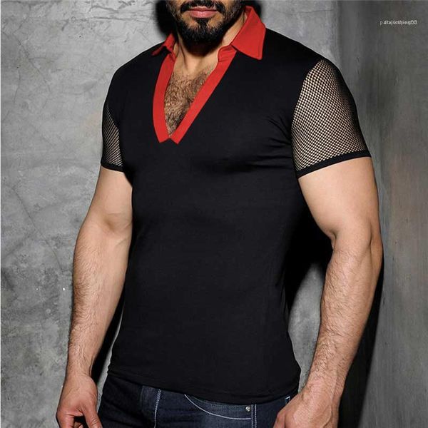 sleeved lapel neck tshirts fashion mens tees panelled mens designer tshirts casual mesh club slim short, White;black
sleeved lapel neck tshirts fashion mens tees panelled mens designer tshirts casual mesh club slim short, White;black