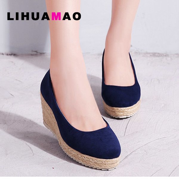 lihuamao wedges women shoes espadrilles platform pumps slip on high heel round toe party shoes wedding work fashion casual, Black
lihuamao wedges women shoes espadrilles platform pumps slip on high heel round toe party shoes wedding work fashion casual, Black