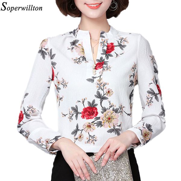 women's blouses & shirts 2021 fashion blouse women shirt long sleeve chiffon floral print office ladies female clothing blusas plus siz, White
women's blouses & shirts 2021 fashion blouse women shirt long sleeve chiffon floral print office ladies female clothing blusas plus siz, White