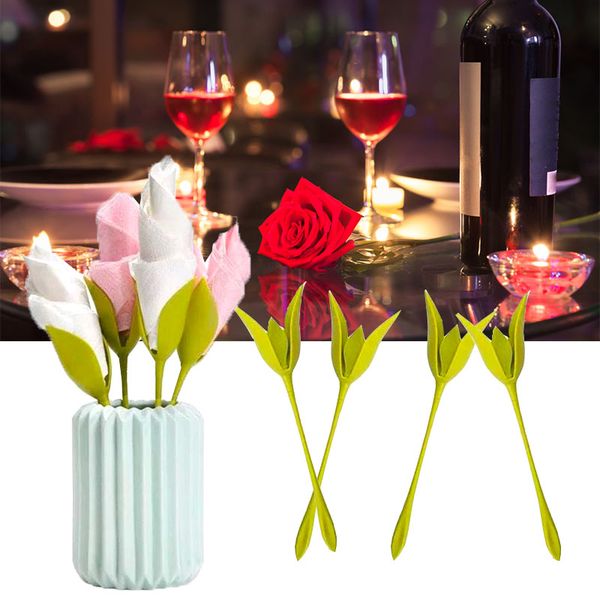 10pcs/set bloom paper tissue holder for tables green stemmed diy rose plastic twist flower buds serviette holders party decor
10pcs/set bloom paper tissue holder for tables green stemmed diy rose plastic twist flower buds serviette holders party decor