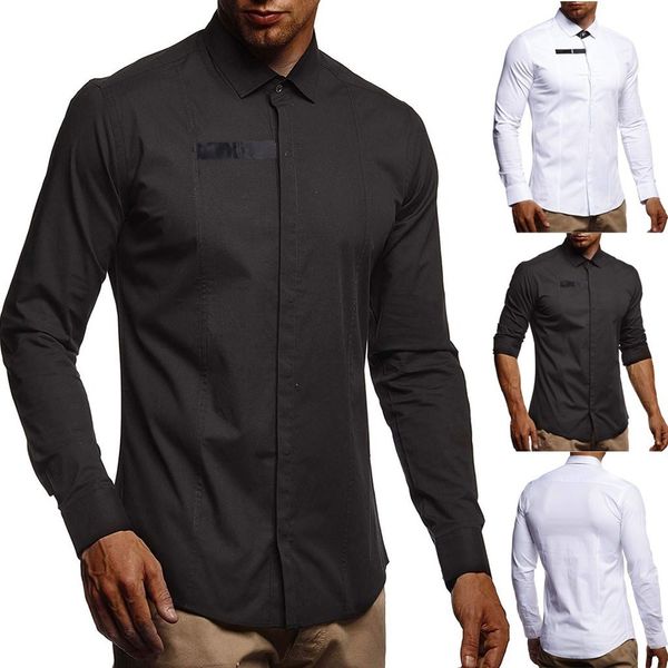 men shirt long-sleeved casual shirts men pure color splicing long sleeve shirt fashion long sleeve blouse camisas masculina, White;black
men shirt long-sleeved casual shirts men pure color splicing long sleeve shirt fashion long sleeve blouse camisas masculina, White;black
