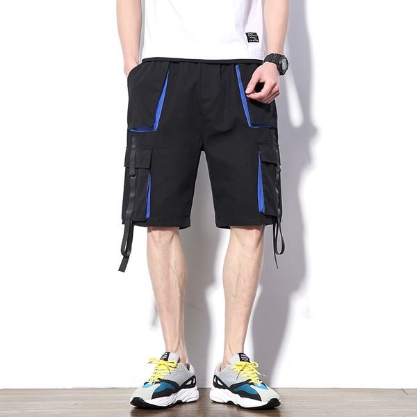 men's shorts cargo 2021 summer comfortable elastic casual male knee length multi pocket sports, White;black
men's shorts cargo 2021 summer comfortable elastic casual male knee length multi pocket sports, White;black