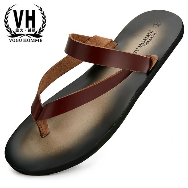 genuine leather summer slippers mens casual all-match flip-flops breathable beach shoes all-match cowhide sandals, Black
genuine leather summer slippers mens casual all-match flip-flops breathable beach shoes all-match cowhide sandals, Black