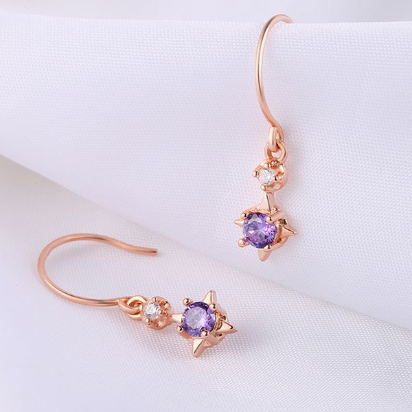 female earrings zircon flower amethyst zircon 925 sterling silver anti-allergy wedding sweet ear hook, Golden;silver
female earrings zircon flower amethyst zircon 925 sterling silver anti-allergy wedding sweet ear hook, Golden;silver