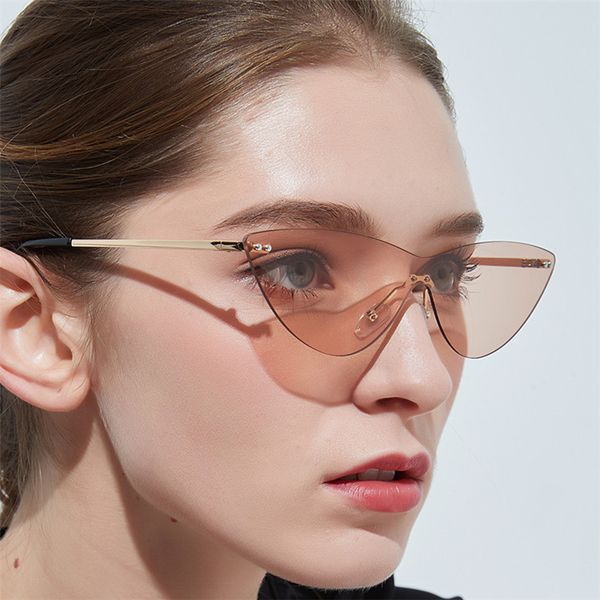men cat eye sunglasses for women metal fashion rimless sun glasses brand designer retro glasses ladies luxury mirror sunglass, White;black
men cat eye sunglasses for women metal fashion rimless sun glasses brand designer retro glasses ladies luxury mirror sunglass, White;black
