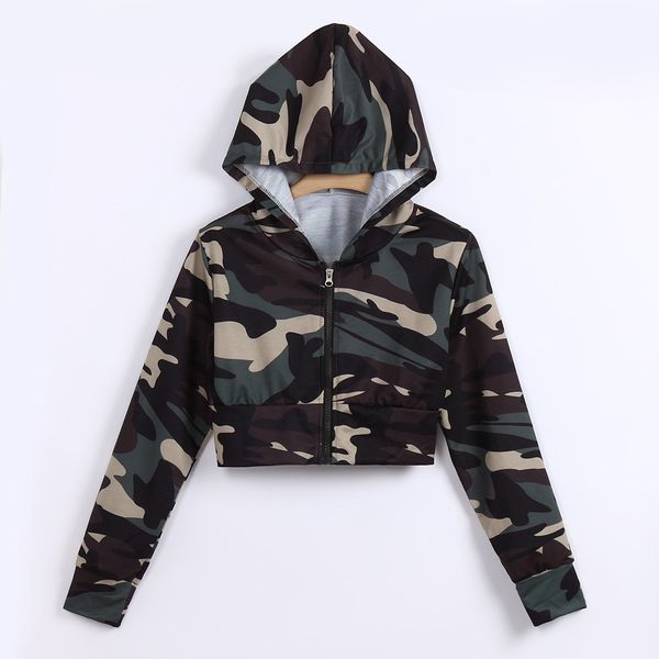 autumn womens fashion camouflage print shirt long sleeve crop slim ladies casual hooded short coats, Black;brown
autumn womens fashion camouflage print shirt long sleeve crop slim ladies casual hooded short coats, Black;brown