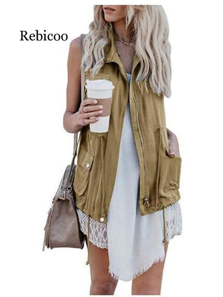 2019 autumn vest ladies spring casual sleeveless cargo jacket multi-pocket jacket quick-drying neutral, Black;white
2019 autumn vest ladies spring casual sleeveless cargo jacket multi-pocket jacket quick-drying neutral, Black;white
