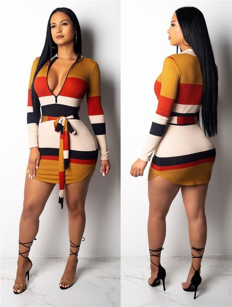 zipper and belt skinny long sleeve bodycon dresses striped deep v neck floral winter womens designer dresses one color with, Black;gray
zipper and belt skinny long sleeve bodycon dresses striped deep v neck floral winter womens designer dresses one color with, Black;gray