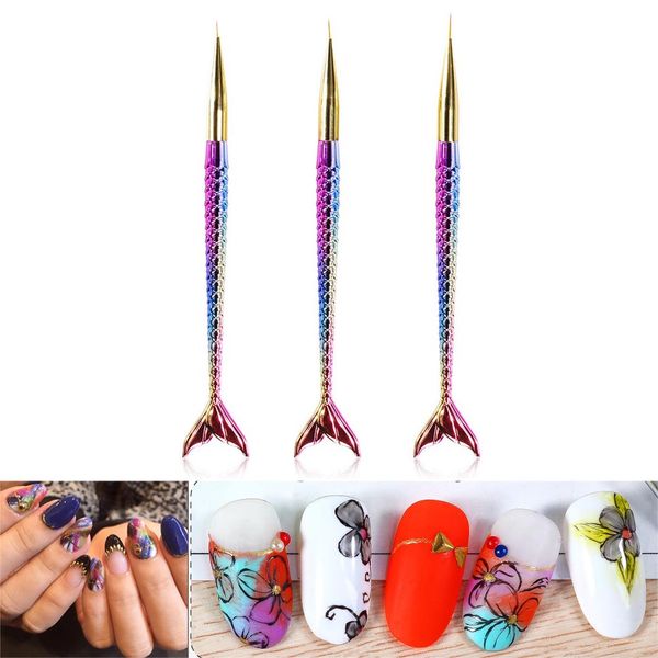 3 pcs/set nail art liner pen nail beauty brush mermaid handle tips painting drawing manicure polish tools diy gel pen fm88
3 pcs/set nail art liner pen nail beauty brush mermaid handle tips painting drawing manicure polish tools diy gel pen fm88