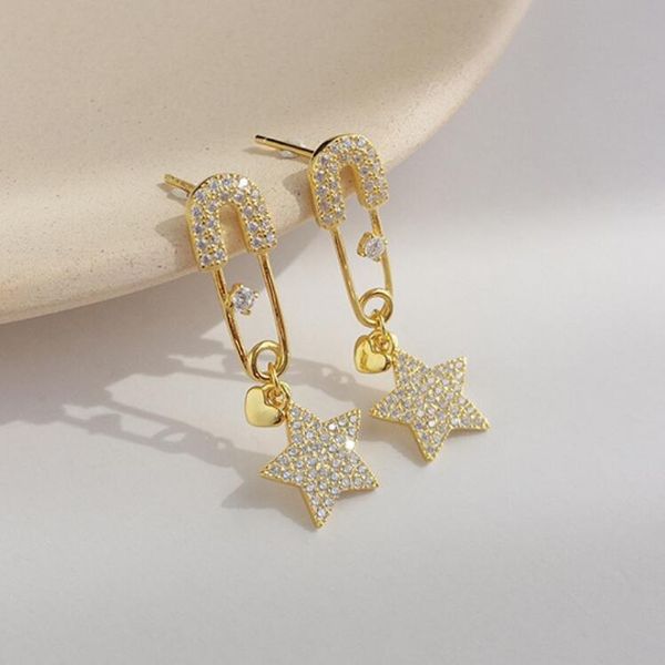 luxury jewelry s925 sterling silver earrings pins stars charm earrings for women fashion of shipping, Golden
luxury jewelry s925 sterling silver earrings pins stars charm earrings for women fashion of shipping, Golden