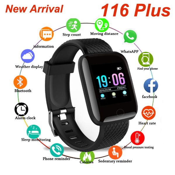 116 Plu Mart Watch Bracelet 1 3inch Colorful Creen Fitne Tracker Heart Rate Blood Pre Ure Monitor Tep Counter Activity Wri Tband