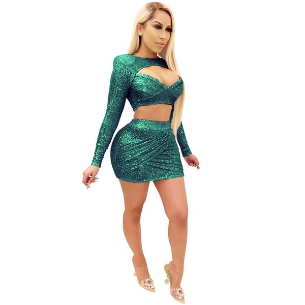 summer women sets dresses sequined hole +skirts suits two piece set night club party tracksuits, White
summer women sets dresses sequined hole +skirts suits two piece set night club party tracksuits, White