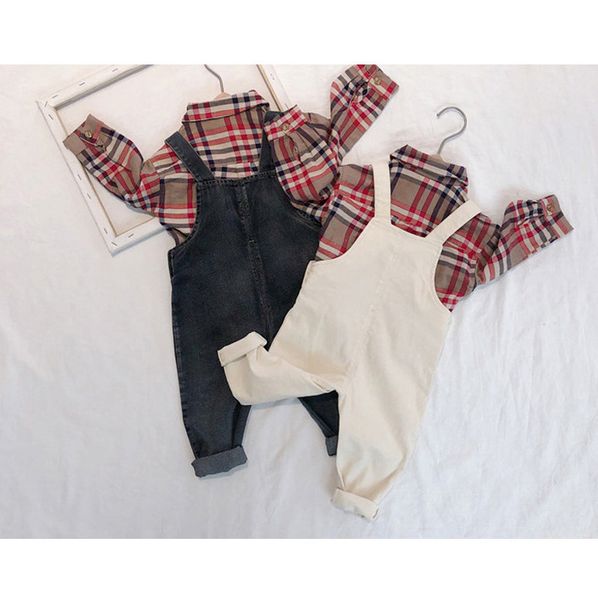 boy designer clothing sets luxury plaid pattern shirt & bib pants fashion girls two piece set 2019 new kids clothes wholesale 2 styles, White
boy designer clothing sets luxury plaid pattern shirt & bib pants fashion girls two piece set 2019 new kids clothes wholesale 2 styles, White