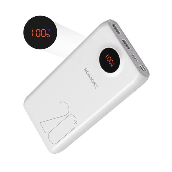 20000mah romoss sw20 pro portable power bank charger external battery qc3.0 fast charging with led display for phones tablet
20000mah romoss sw20 pro portable power bank charger external battery qc3.0 fast charging with led display for phones tablet