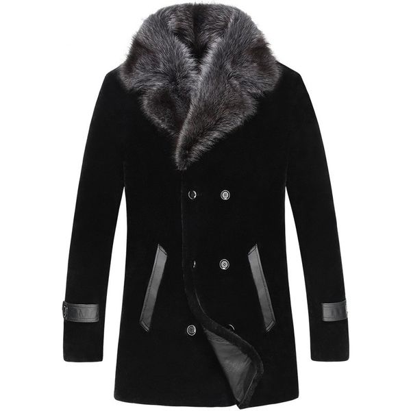 business men winter work luxury raccoon fur collar slim fit real fur jacket warm lamb wool coat chaqueta cuero hombre plus size, Black
business men winter work luxury raccoon fur collar slim fit real fur jacket warm lamb wool coat chaqueta cuero hombre plus size, Black