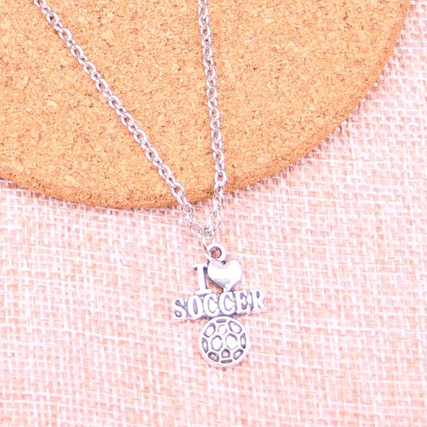 new fashion link chain necklace antique silver pendants 22*16mm i love soccer necklace for gift jewelry
new fashion link chain necklace antique silver pendants 22*16mm i love soccer necklace for gift jewelry