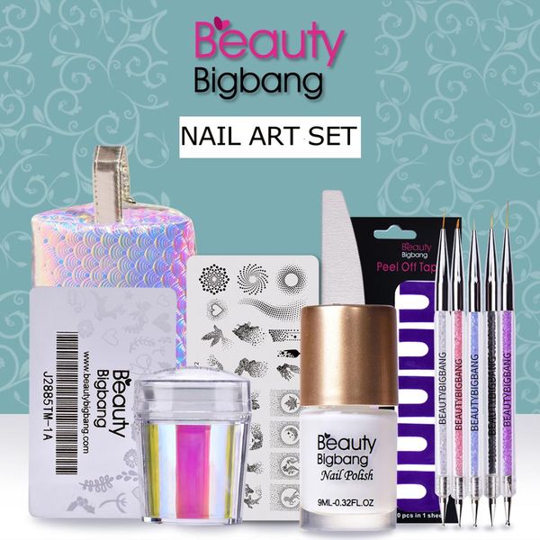 beautybigbang 33 pcs stamping plates nail art set stamper nail polish pen sticker nails file block bag beginner art set
beautybigbang 33 pcs stamping plates nail art set stamper nail polish pen sticker nails file block bag beginner art set