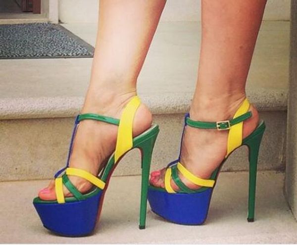 moraima snc colorful leather patchwork high heel sandal summer open toe platform thin heels shoes t-strap gladiator sandal, Black
moraima snc colorful leather patchwork high heel sandal summer open toe platform thin heels shoes t-strap gladiator sandal, Black