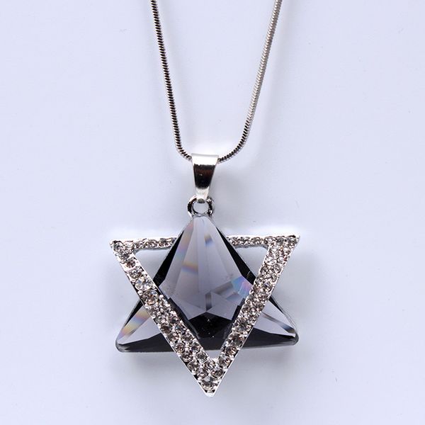 hexagram drop pendant necklaces of david crystal long necklace sweater rhinestone crystal necklace, Silver
hexagram drop pendant necklaces of david crystal long necklace sweater rhinestone crystal necklace, Silver
