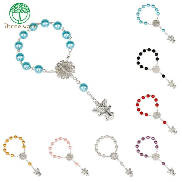 10pcs imitation pearl beads catholic rosary catholic holy communion angel wings crucifix pendants bracelet nice gift, Silver
10pcs imitation pearl beads catholic rosary catholic holy communion angel wings crucifix pendants bracelet nice gift, Silver