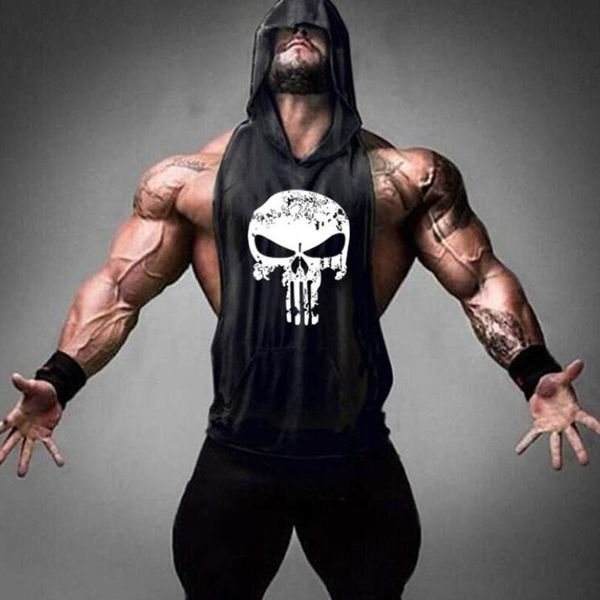 new men bodybuilding cotton tank gyms fitness hooded vest sleeveless shirt male summer casual fashion print workout clothes, White;black
new men bodybuilding cotton tank gyms fitness hooded vest sleeveless shirt male summer casual fashion print workout clothes, White;black