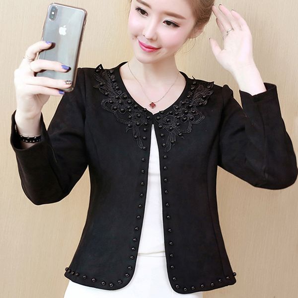 fashion plus size 3xl 4xl black women jacket 2019 o collar coat women short jacket long sleeve womens jackets and coats a956, Black;brown
fashion plus size 3xl 4xl black women jacket 2019 o collar coat women short jacket long sleeve womens jackets and coats a956, Black;brown