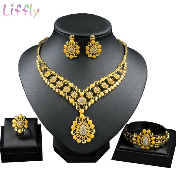 dubaijewelry sets beautiful dripping pattern pendant inlay crystal necklace earrings ring bracelet african jewelry fashion women, Silver
dubaijewelry sets beautiful dripping pattern pendant inlay crystal necklace earrings ring bracelet african jewelry fashion women, Silver
