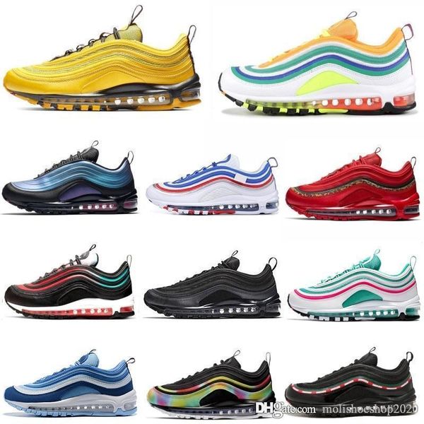 97 og mens designer casual shoes 2019 women undefeated chaussures 20th anniversary black metallic gold silver bullet sports sneakers 5-11
97 og mens designer casual shoes 2019 women undefeated chaussures 20th anniversary black metallic gold silver bullet sports sneakers 5-11