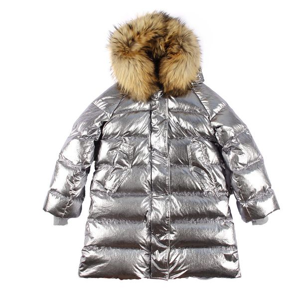 2019 new winter women real raccoon fur collar hooded down jacket long duck down thick parkas fashion silver coat outwear, Black
2019 new winter women real raccoon fur collar hooded down jacket long duck down thick parkas fashion silver coat outwear, Black
