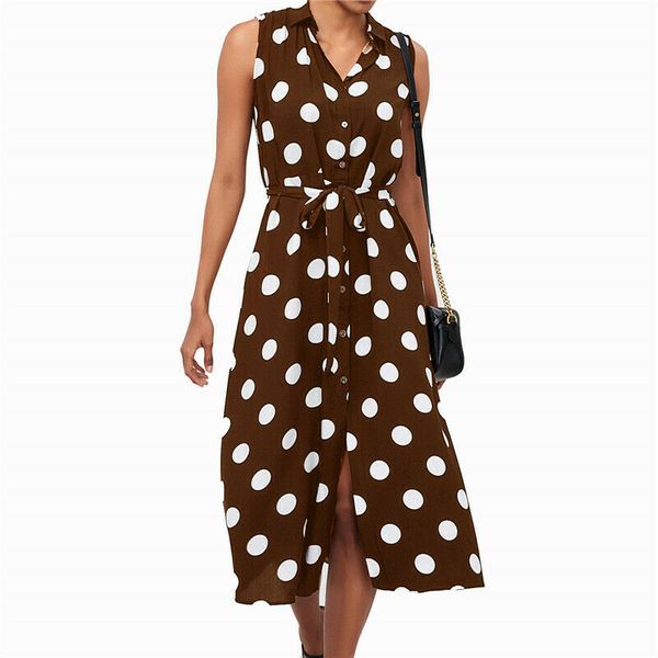 fashion women boho polka dot split midi shirt dress summer ladies sleeveless beach party casual sundress, Black;gray
fashion women boho polka dot split midi shirt dress summer ladies sleeveless beach party casual sundress, Black;gray