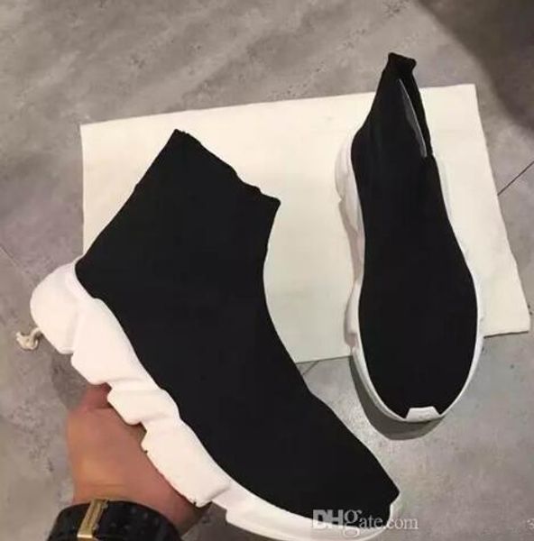 men sell shoe speed trainer casual shoe man woman sock boots with box stretch-knit casual boots race runner sneaker, Black
men sell shoe speed trainer casual shoe man woman sock boots with box stretch-knit casual boots race runner sneaker, Black