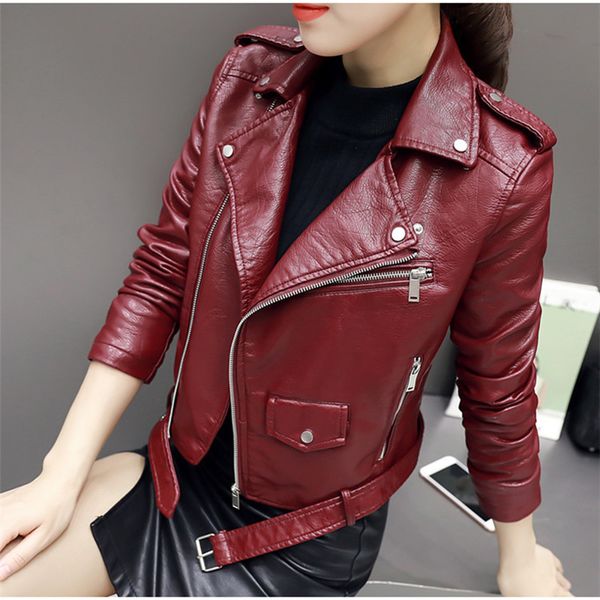 2019 autumn short soft leather jacket women fashion zipper motorcycle pu leather jackets ladies basic street coat outwear, Black;brown
2019 autumn short soft leather jacket women fashion zipper motorcycle pu leather jackets ladies basic street coat outwear, Black;brown