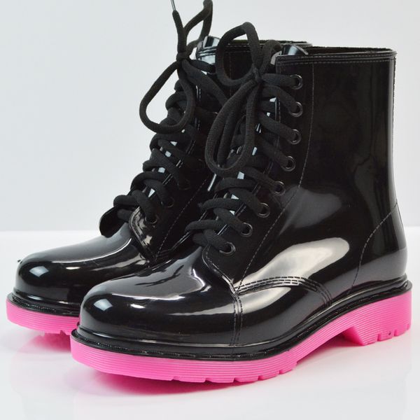 ankle cross-tied rubber women waterproof rainboots round toe solid pvc non-slip rain boots low lace-up shoes fashion, Black
ankle cross-tied rubber women waterproof rainboots round toe solid pvc non-slip rain boots low lace-up shoes fashion, Black