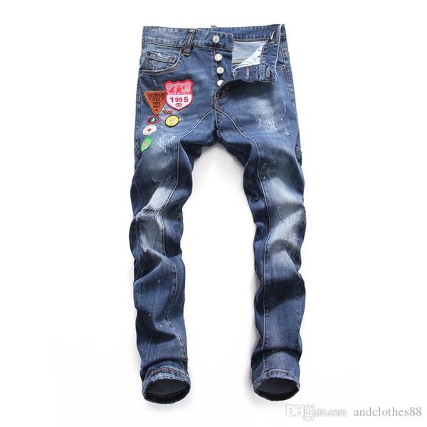 мода мужская designerripped джинсы брюки slim fit проблемные хип-хоп джинсовые прохладный мужской новинка уличная жан мужчины бегуны, Blue
мода мужская designerripped джинсы брюки slim fit проблемные хип-хоп джинсовые прохладный мужской новинка уличная жан мужчины бегуны, Blue