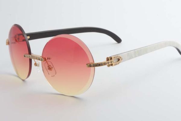 new style small diamonds sunglasses 3524012 round trimming lens with natural hybrid buffalo horn temples, size: 56-18-140 mm, White;black
new style small diamonds sunglasses 3524012 round trimming lens with natural hybrid buffalo horn temples, size: 56-18-140 mm, White;black