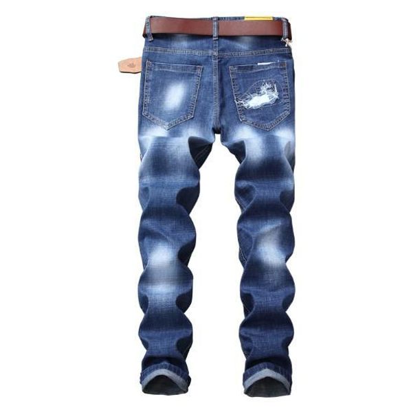 2019 designer mens jeans europe and america slim straight elastic patch badge holes mens trousers large size wholesale, Blue
2019 designer mens jeans europe and america slim straight elastic patch badge holes mens trousers large size wholesale, Blue