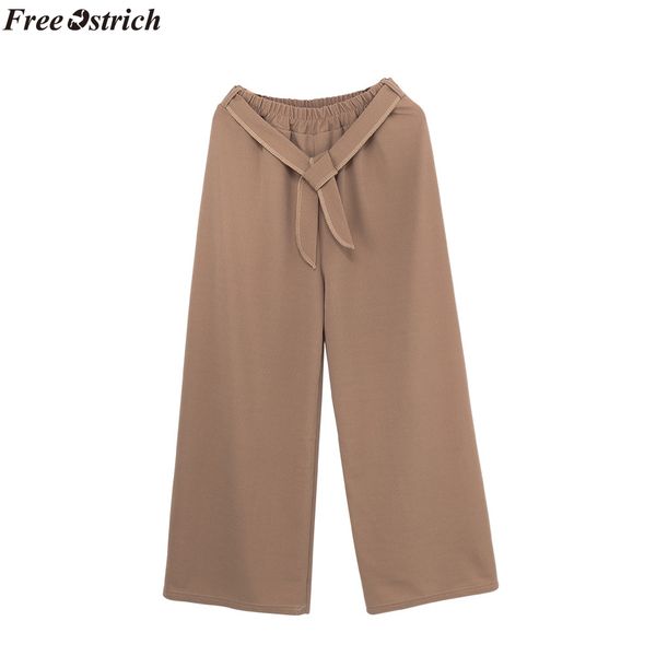 ostrich new fashion high waist slimming elastic waist tie bow wide leg pants female nine pants casual straight, Black;white
ostrich new fashion high waist slimming elastic waist tie bow wide leg pants female nine pants casual straight, Black;white