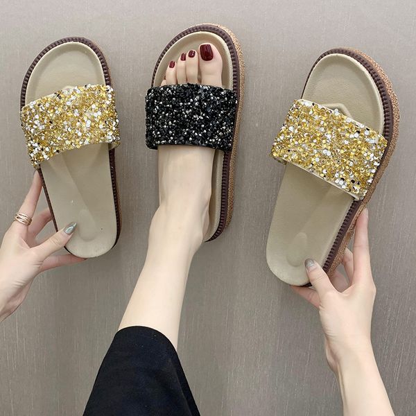 shoes summer woman glitter slides slippers casual platform shose women low pantofle beach jelly soft 2020 flat, Black
shoes summer woman glitter slides slippers casual platform shose women low pantofle beach jelly soft 2020 flat, Black