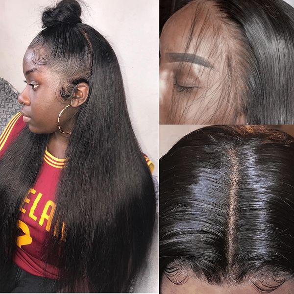 lace front human hair wigs straight pre plucked hairline malaysian remy human hair lace frontal wigs, Black
lace front human hair wigs straight pre plucked hairline malaysian remy human hair lace frontal wigs, Black