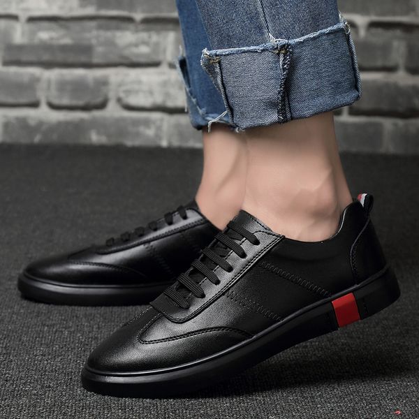 genuine leather men shoes skateboarding shoes outdoor lace up breathable casual fashion business dress wedding men 3, Black
genuine leather men shoes skateboarding shoes outdoor lace up breathable casual fashion business dress wedding men 3, Black