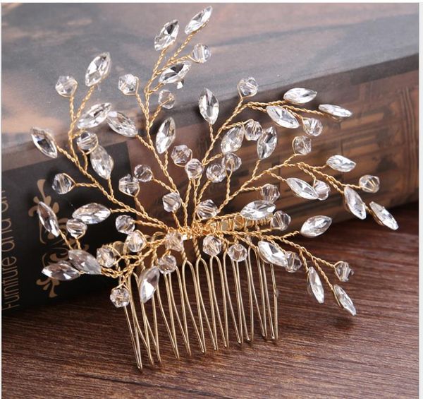 2019 bridal handmade glass crystal hair comb gold and silver wedding dress accessories headdress bridal jewelry
2019 bridal handmade glass crystal hair comb gold and silver wedding dress accessories headdress bridal jewelry
